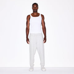 FLEECE LOUNGE MENS TAPERED JOGGER | LIGHT HEATHER GREY