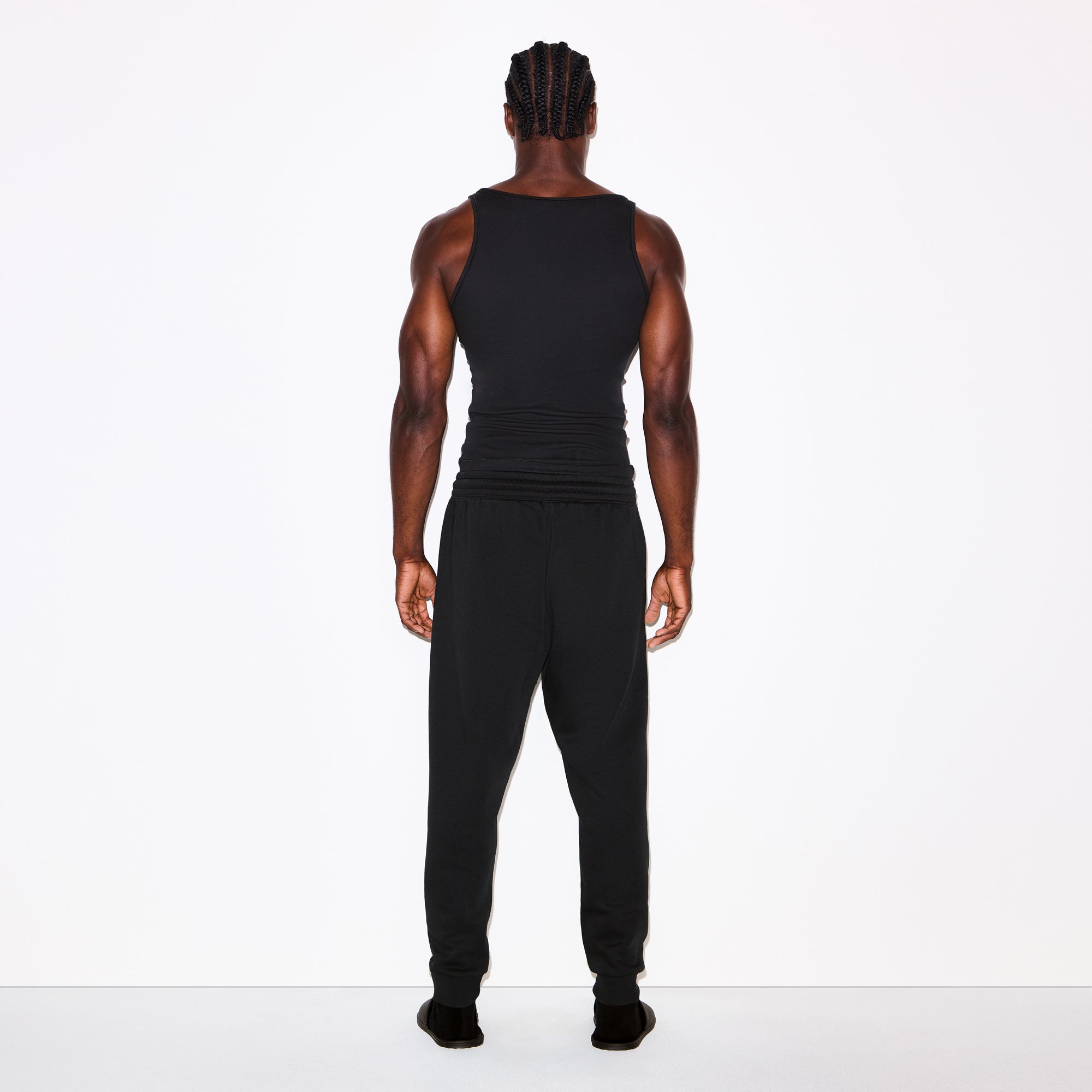 FLEECE LOUNGE MENS TAPERED JOGGER | WASHED ONYX