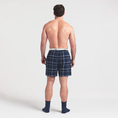SKIMS FOR TEAM USA FLANNEL SLEEP MENS OLYMPIC SHORT | NAVY PLAID