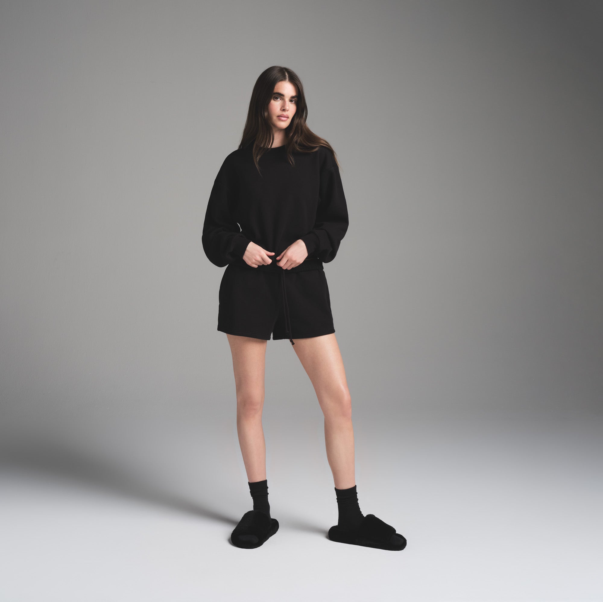 COTTON FLEECE SHORT | ONYX