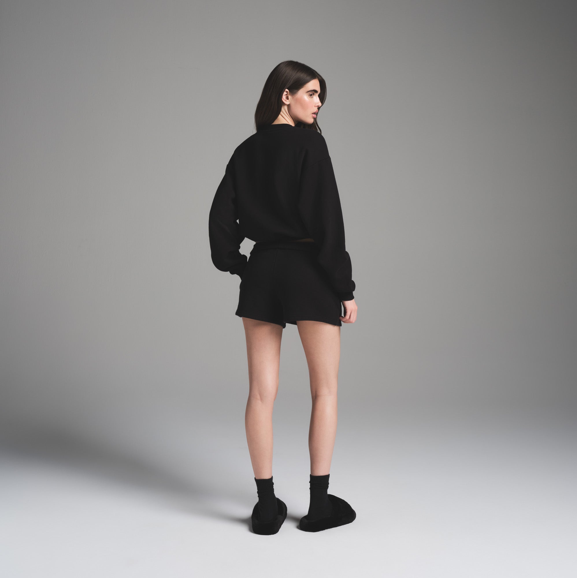 COTTON FLEECE SHORT | ONYX