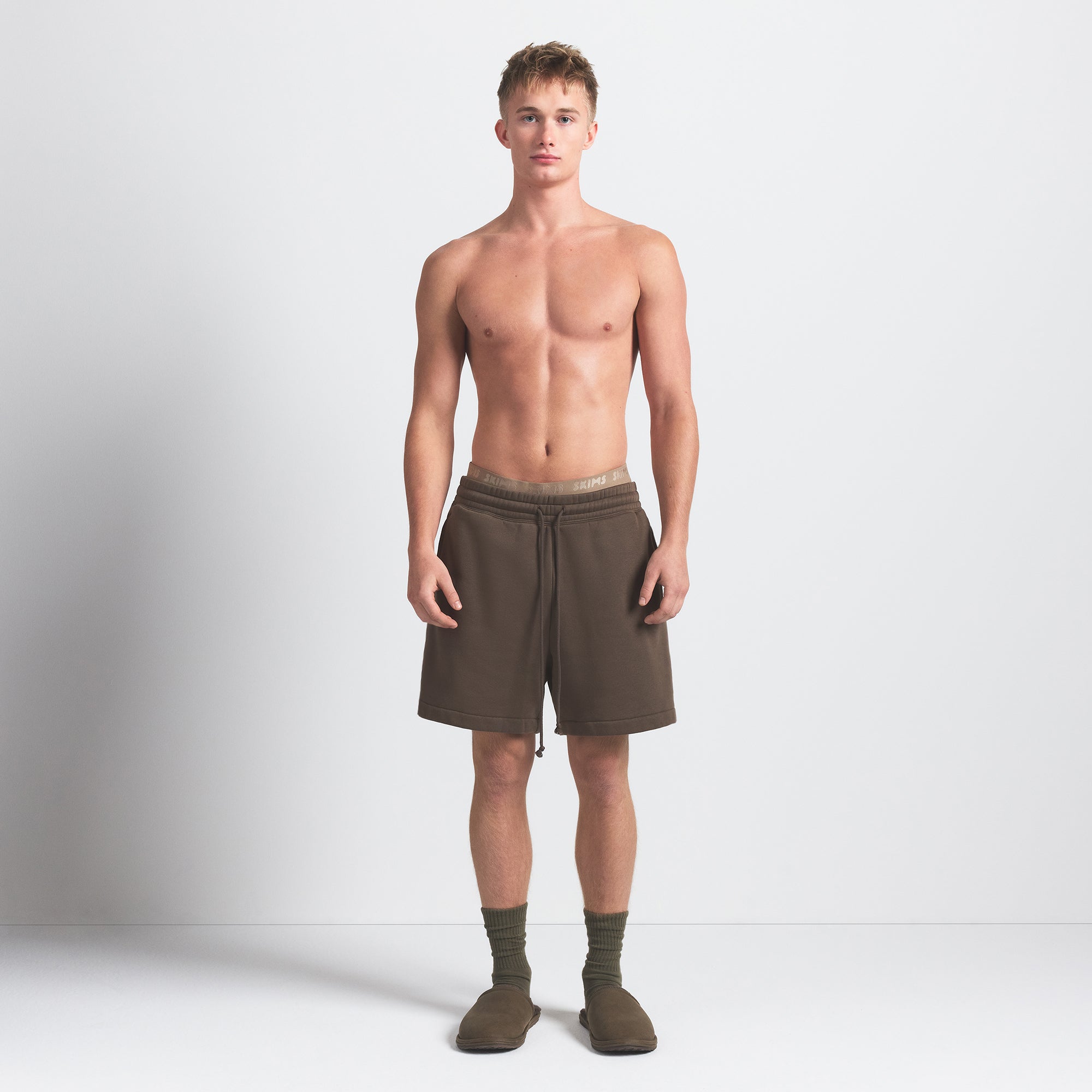 FLEECE LOUNGE MENS RELAXED SHORT | DRIFTWOOD