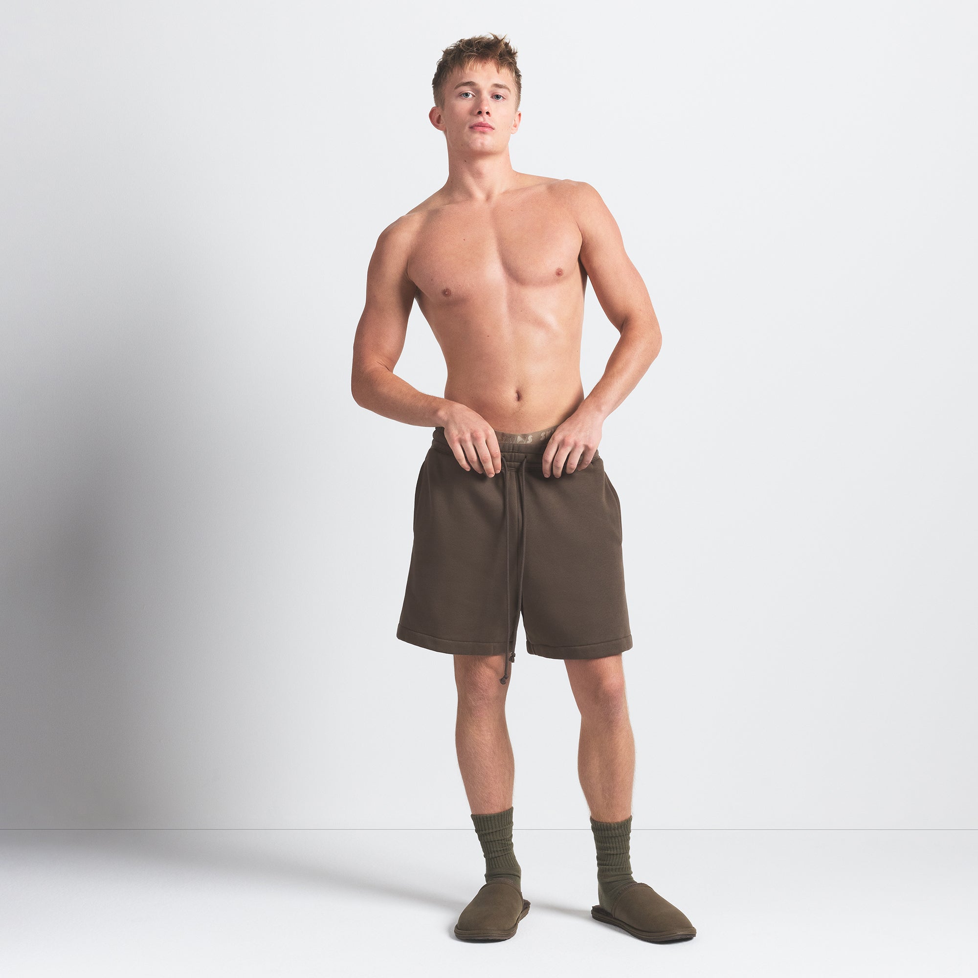FLEECE LOUNGE MENS RELAXED SHORT | DRIFTWOOD