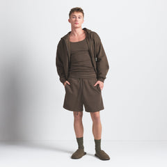 FLEECE LOUNGE MENS RELAXED SHORT | DRIFTWOOD