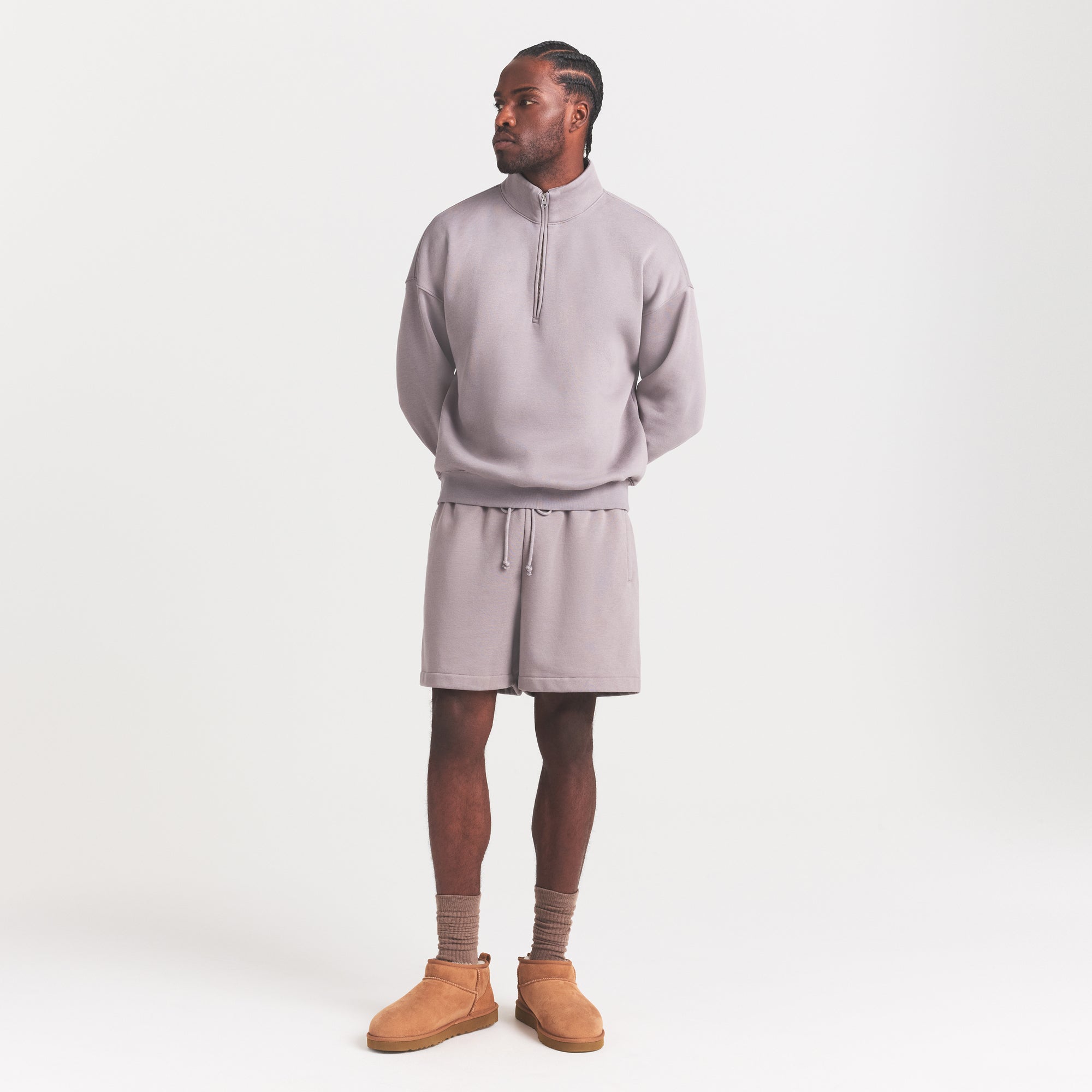 FLEECE LOUNGE MENS RELAXED SHORT | SHADOW