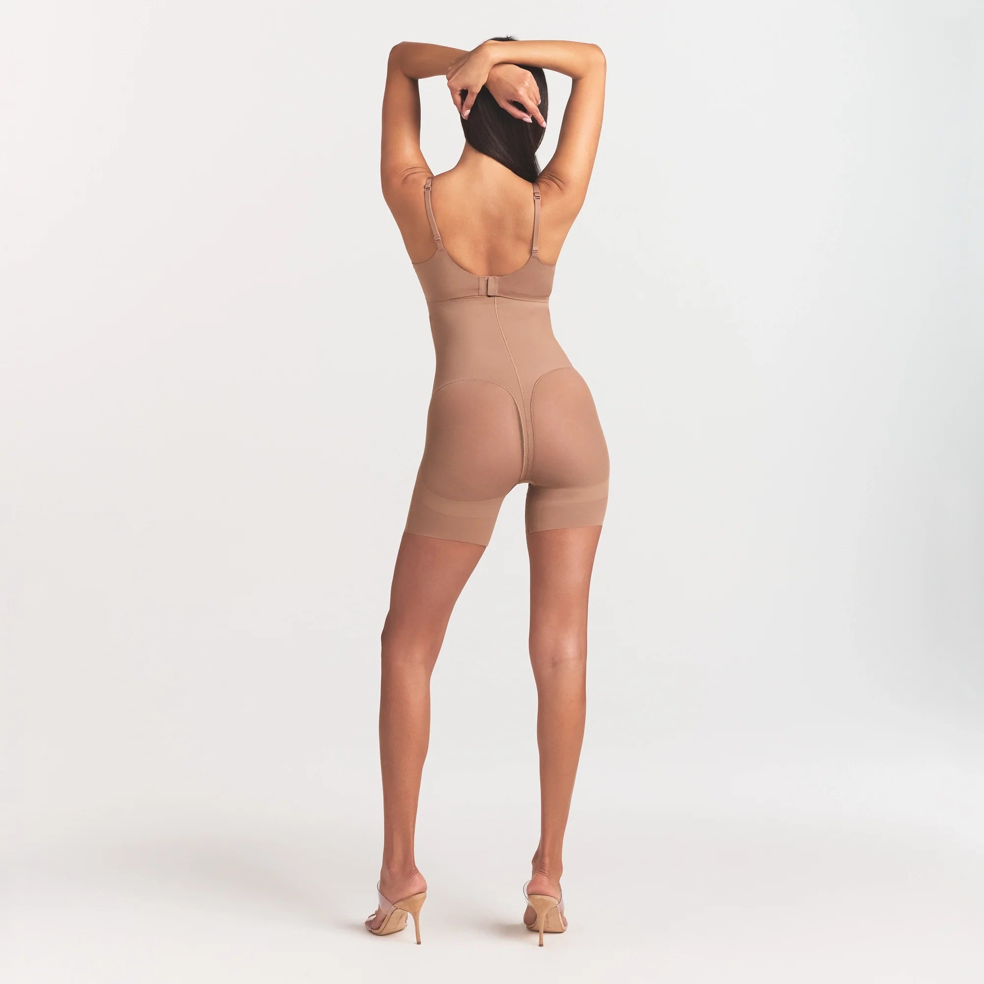 POWER MESH SHAPEWEAR CORE SCULPT HIGH-WAISTED MID THIGH SHORT | SIENNA