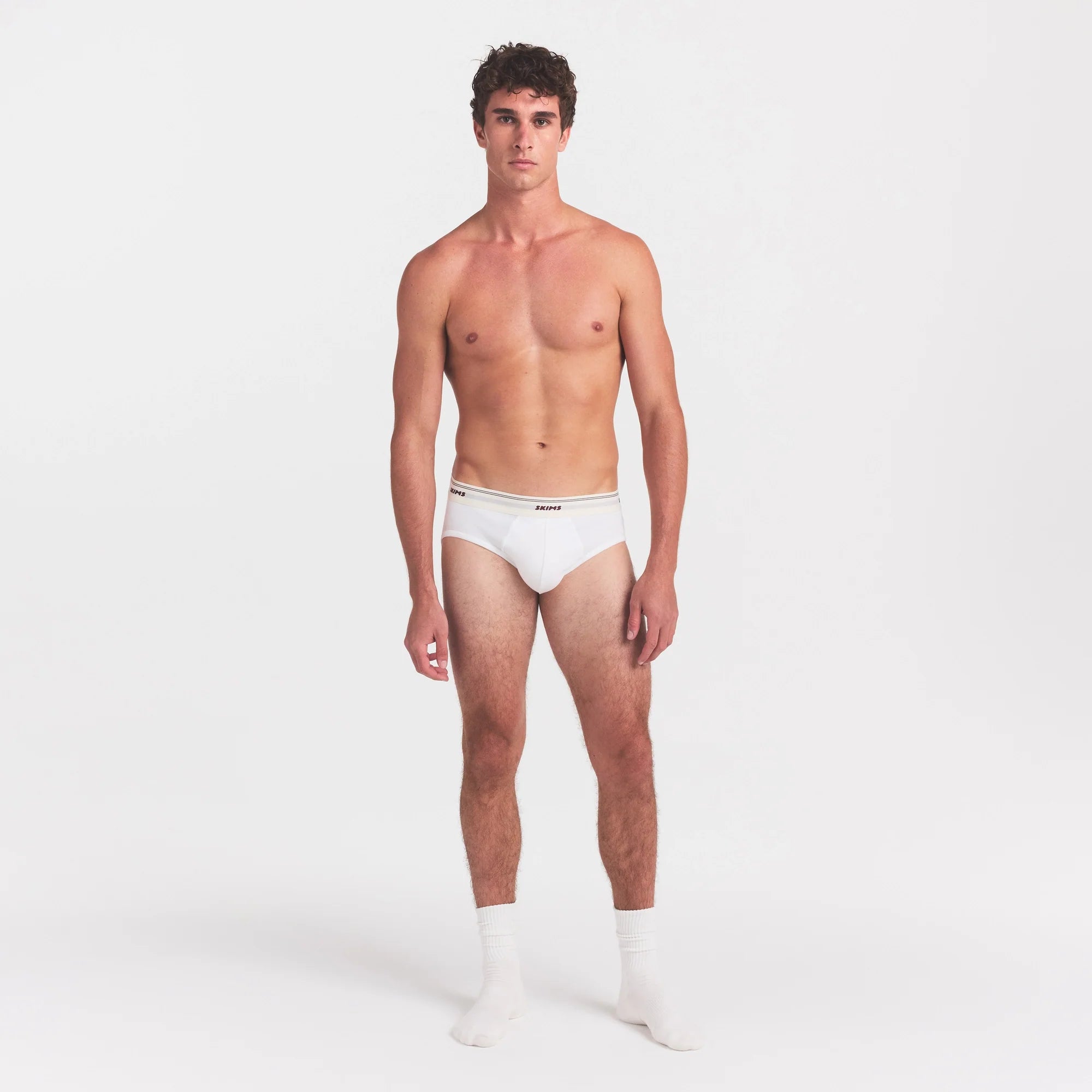 SKIMS COTTON RIB MENS BRIEF | CHALK