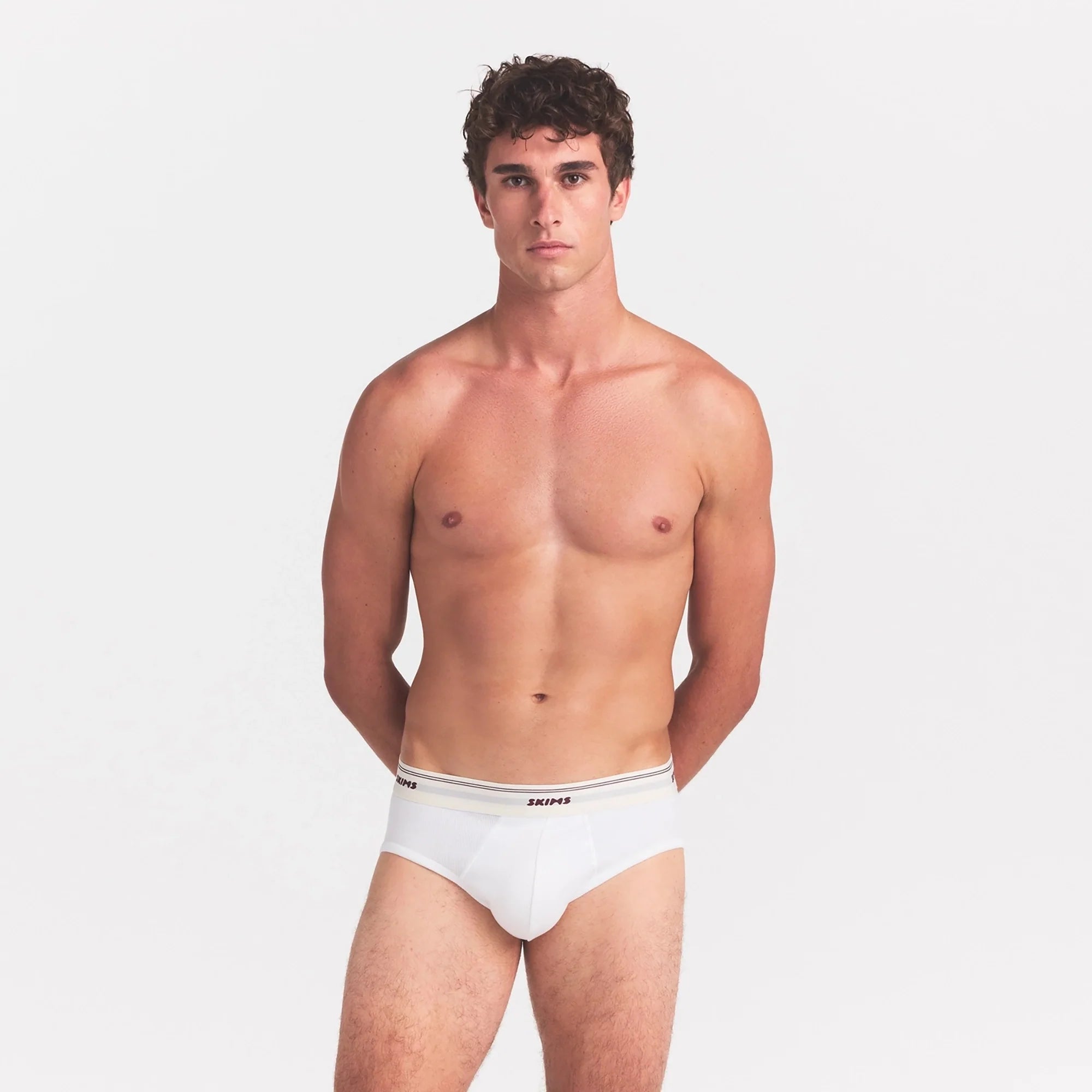 SKIMS COTTON RIB MENS BRIEF | CHALK