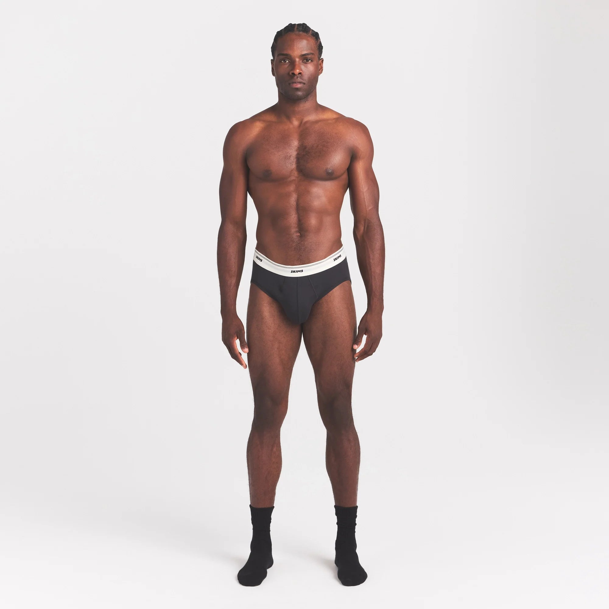 SKIMS COTTON RIB MENS BRIEF | ONYX