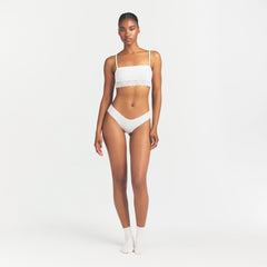 LIGHTWEIGHT COTTON LACE BRIEF | SNOW
