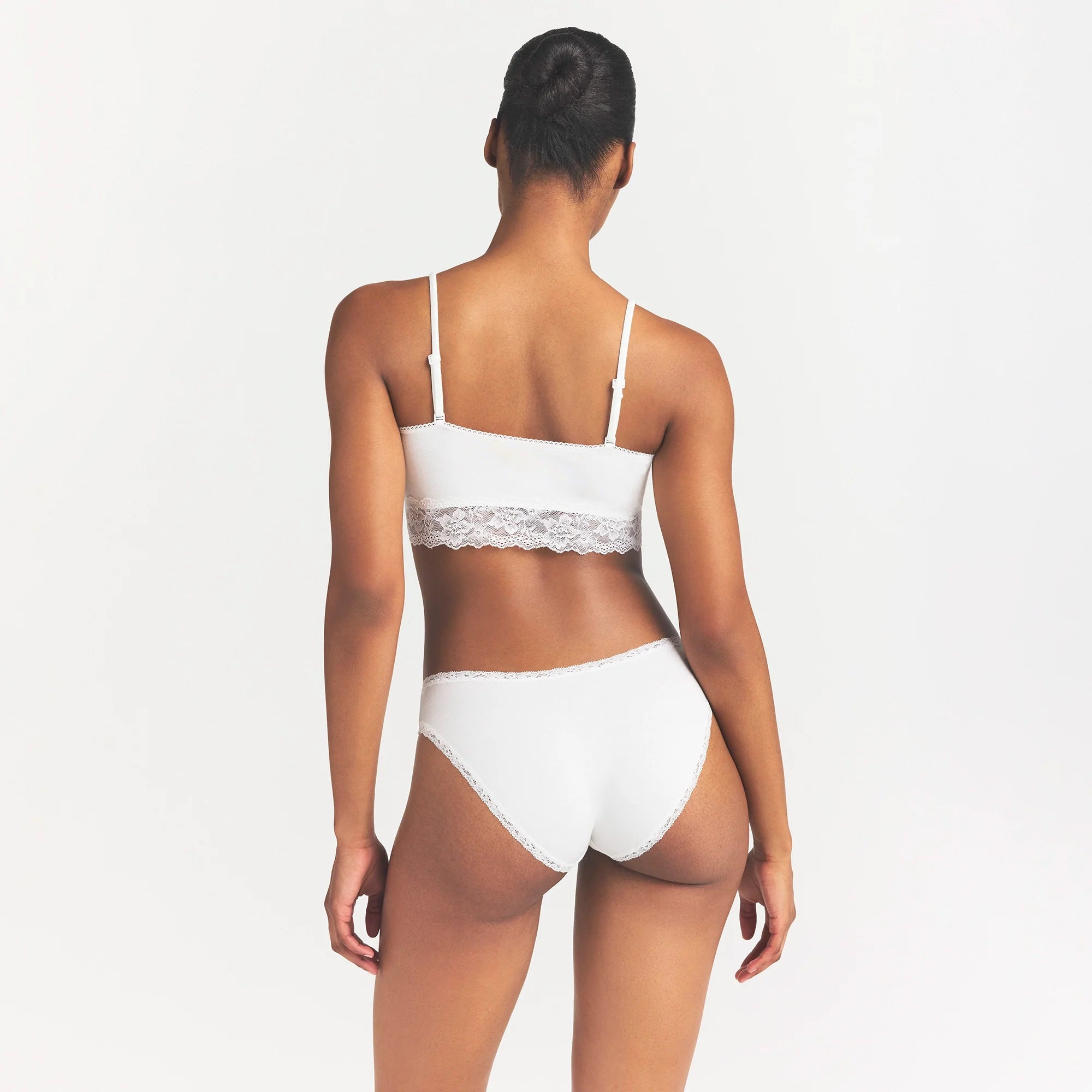 LIGHTWEIGHT COTTON LACE BRIEF | SNOW