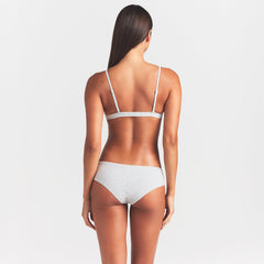 EVERYDAY COTTON TRIANGLE BRALETTE | LIGHT HEATHER GREY