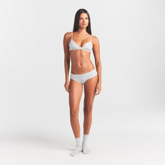 EVERYDAY COTTON TRIANGLE BRALETTE | LIGHT HEATHER GREY