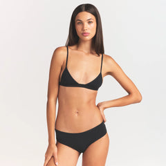 EVERYDAY COTTON TRIANGLE BRALETTE | ONYX
