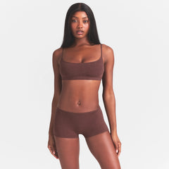 EVERYDAY COTTON SCOOP BRALETTE | COCOA HEATHER
