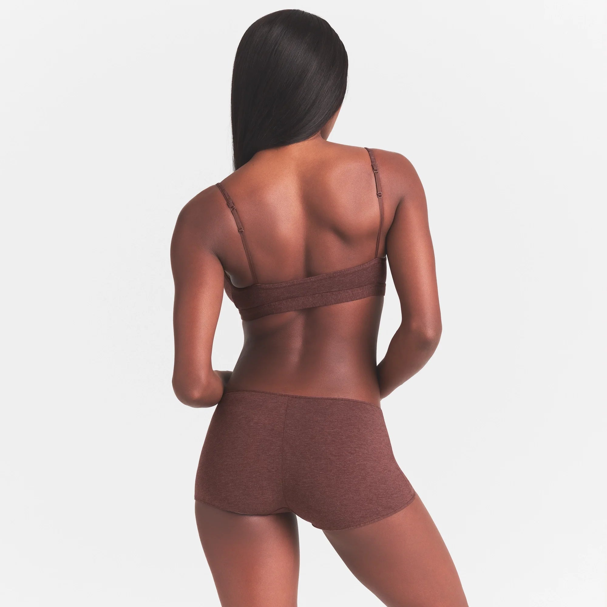 EVERYDAY COTTON SCOOP BRALETTE | COCOA HEATHER