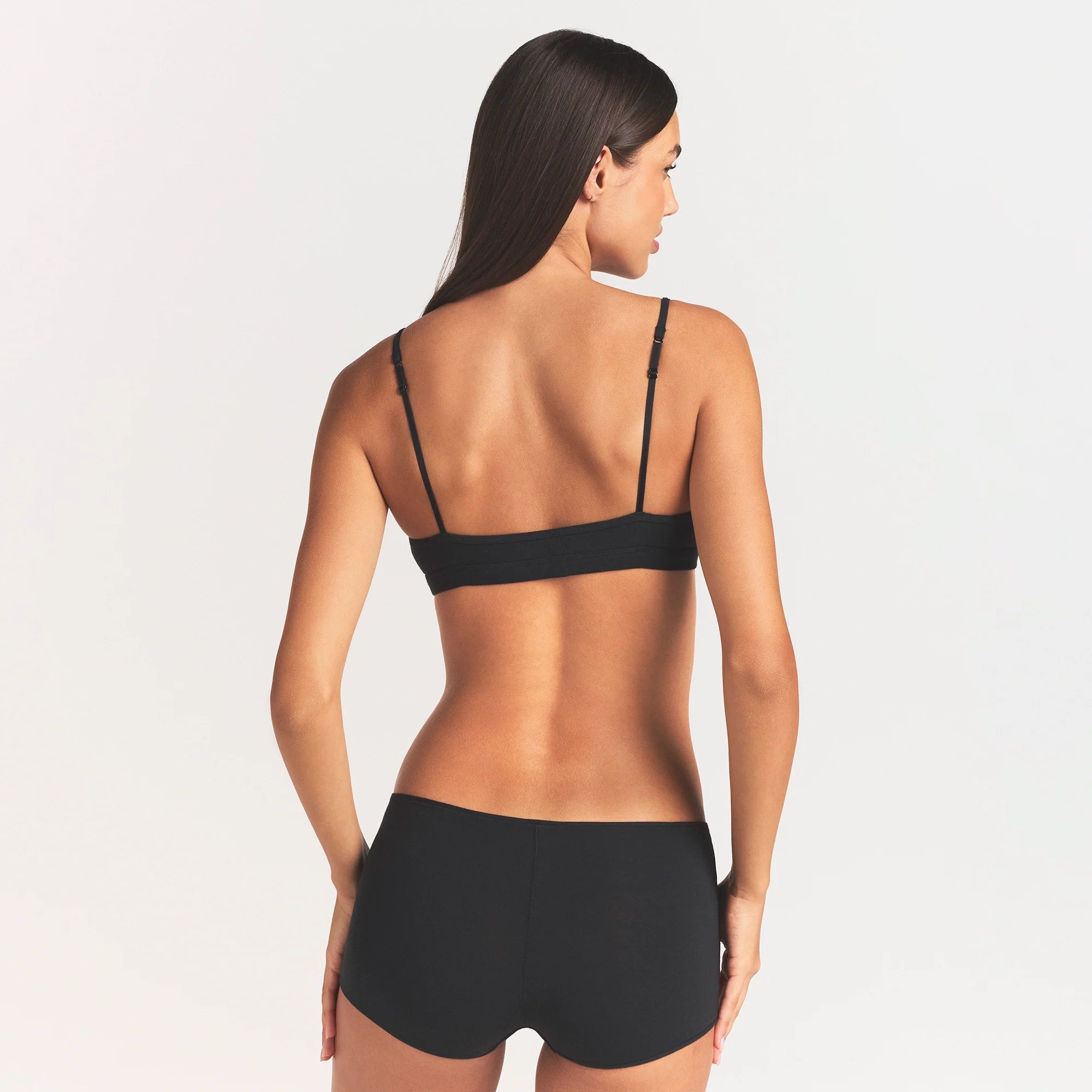 EVERYDAY COTTON SCOOP BRALETTE | ONYX