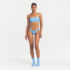 LIGHTWEIGHT COTTON STRAIGHT NECK BRALETTE | SURF DAINTY FLORAL PRINT