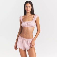 POPLIN APPAREL BRALETTE | DUSTY PINK