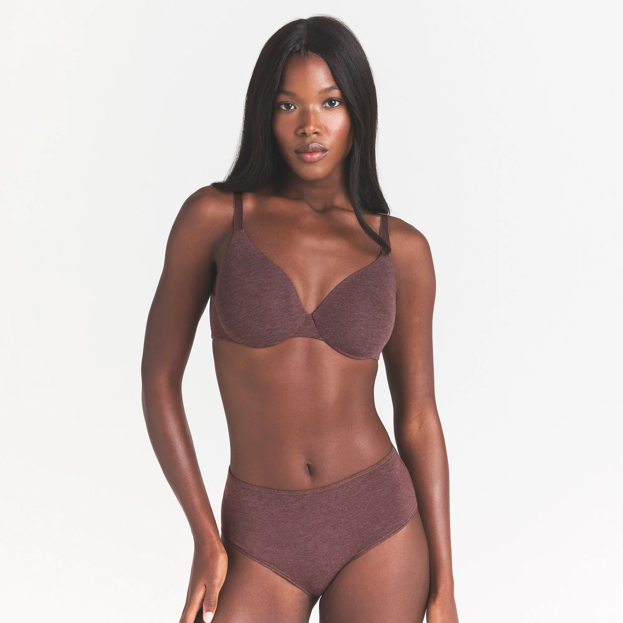 EVERYDAY COTTON FULL COVERAGE BRA | COCOA HEATHER