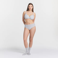 EVERYDAY COTTON FULL COVERAGE BRA | LIGHT HEATHER GREY