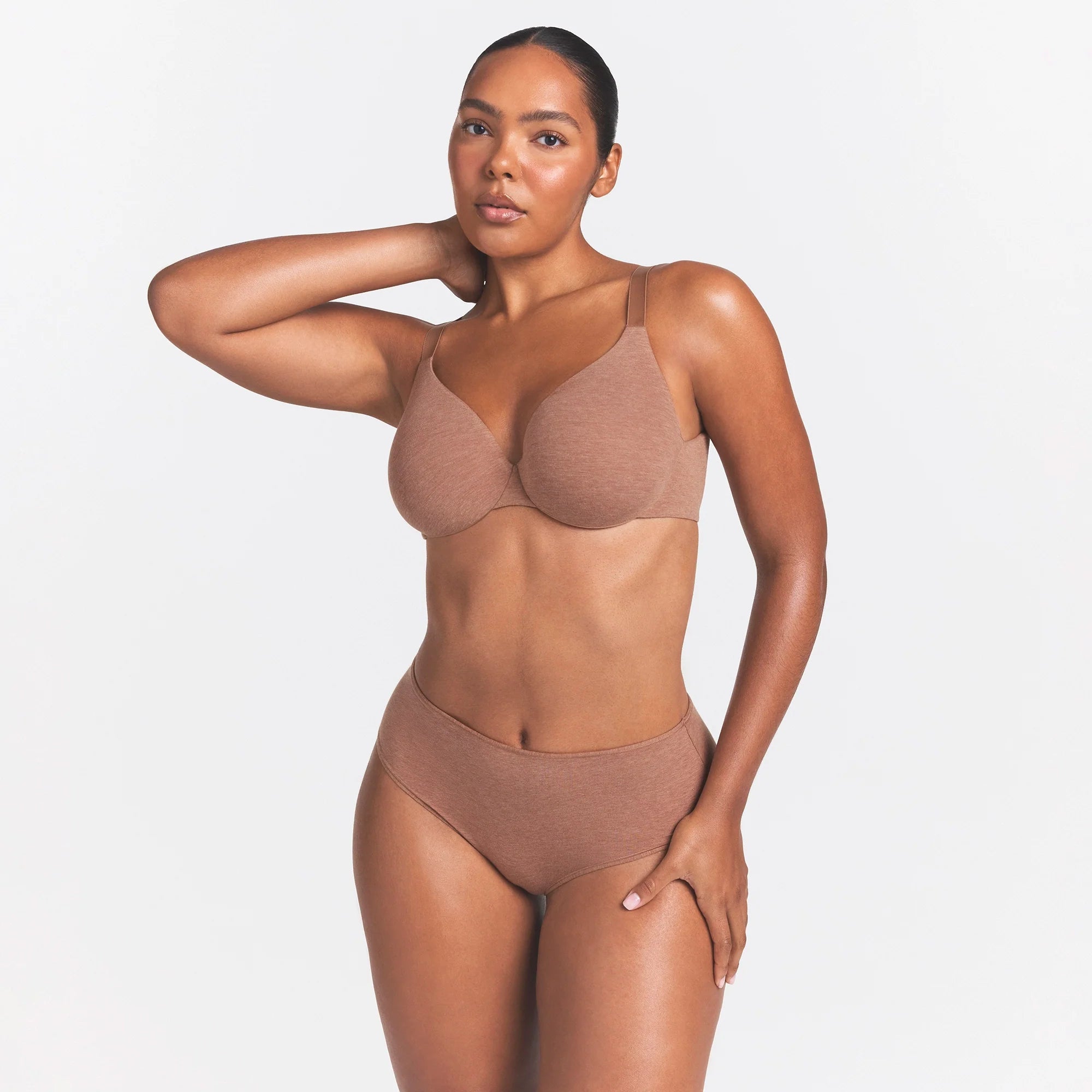 EVERYDAY COTTON FULL COVERAGE BRA | SIENNA HEATHER