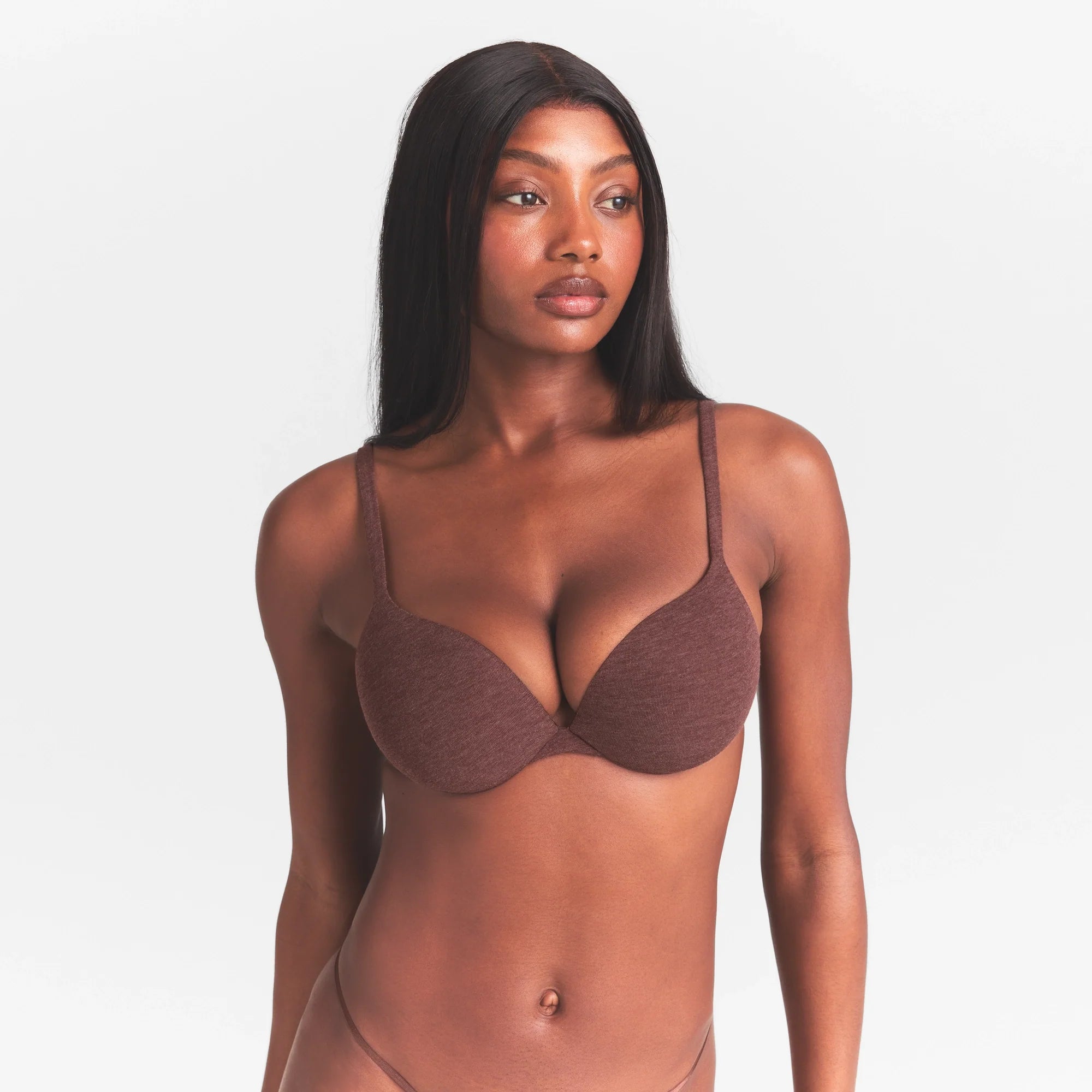 EVERYDAY COTTON ULTIMATE TEARDROP PUSH-UP BRA | COCOA HEATHER