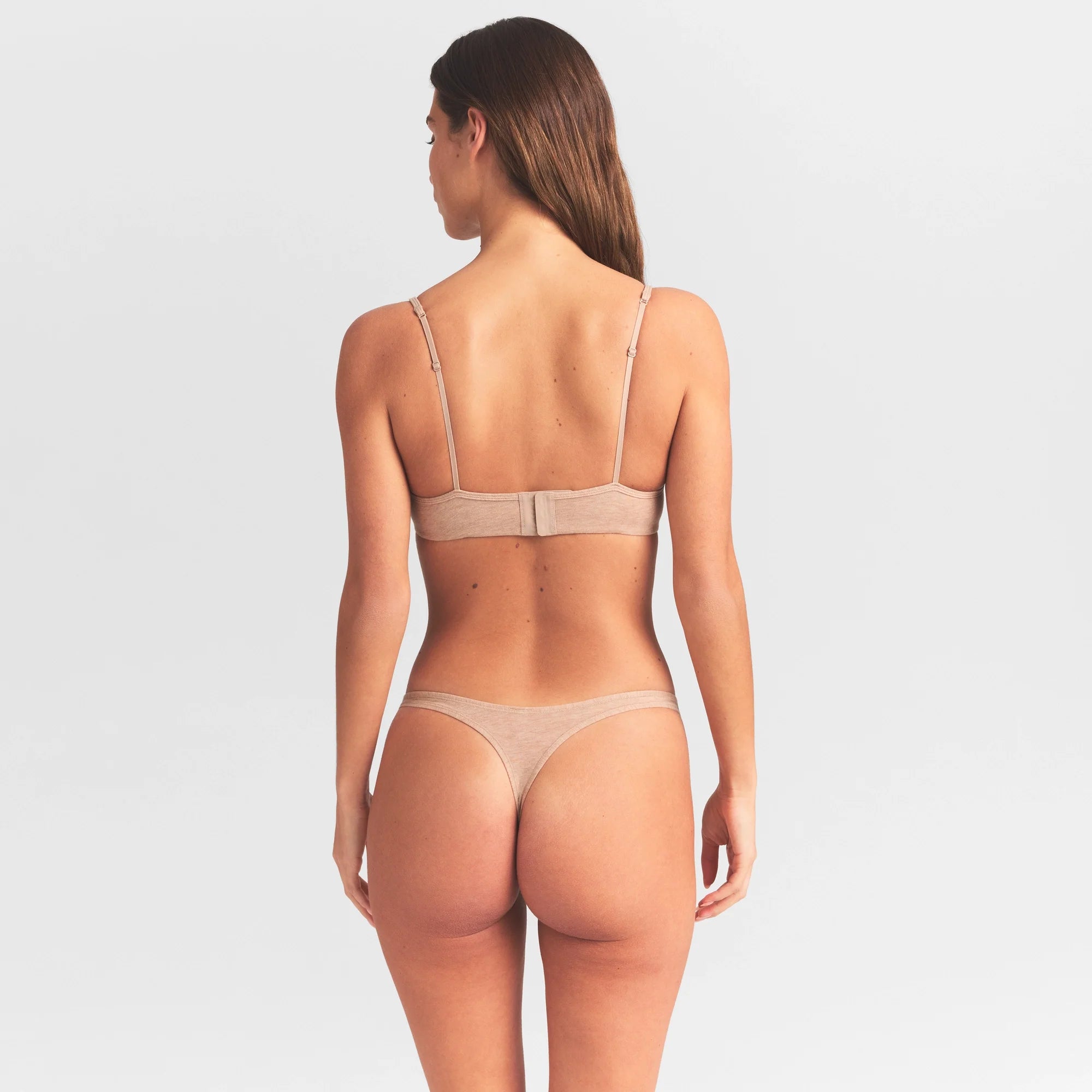 EVERYDAY COTTON UNLINED DEMI BRA | CLAY HEATHER