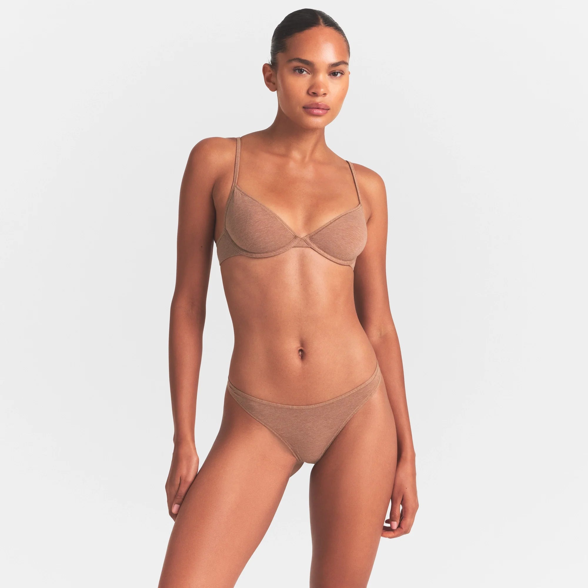 EVERYDAY COTTON UNLINED DEMI BRA | SIENNA HEATHER