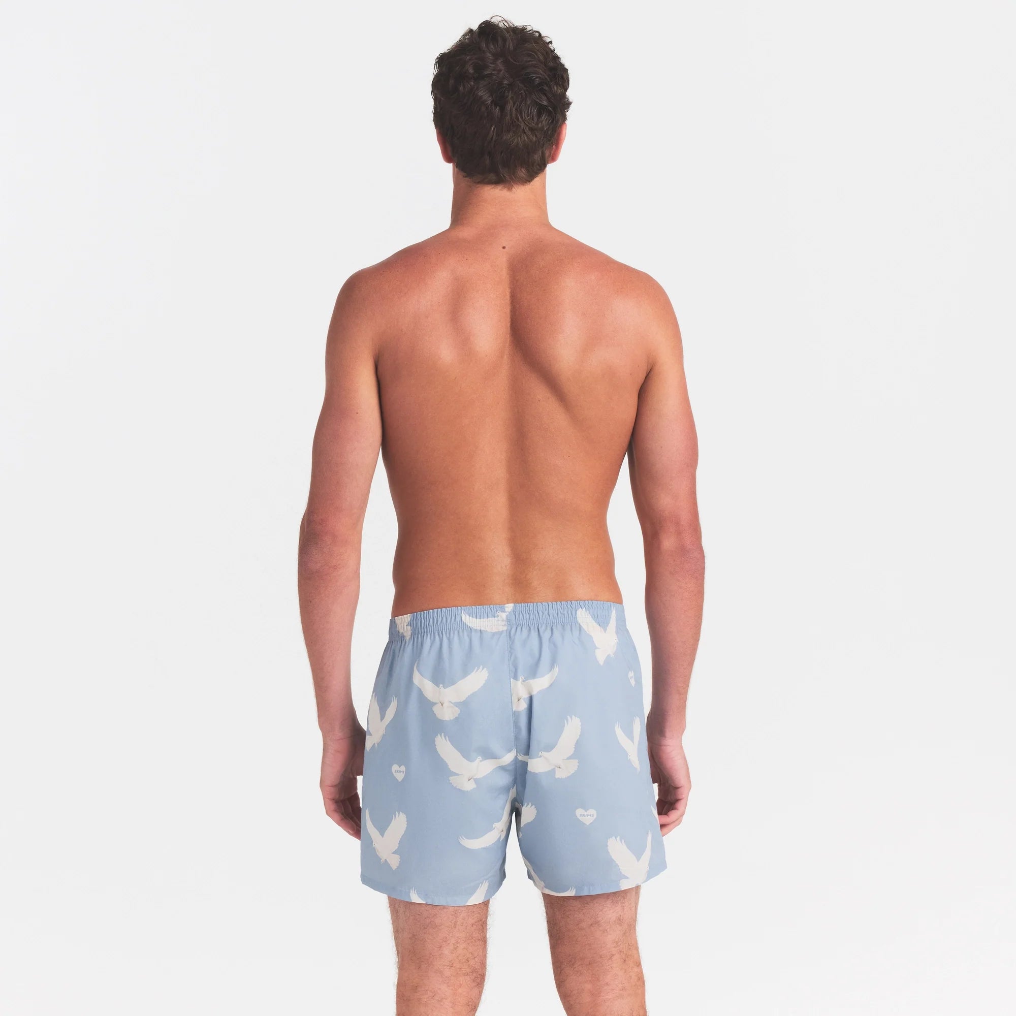 COTTON POPLIN MENS BOXER | AERO TEXTURED DOVE PRINT