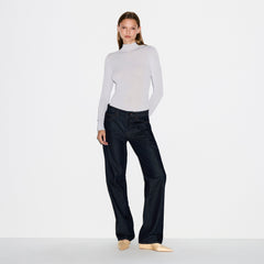 SHEER MODAL LONG SLEEVE TURTLENECK BODYSUIT | MIST
