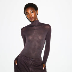 SHEER MODAL LONG SLEEVE TURTLENECK BODYSUIT | PHOENIX