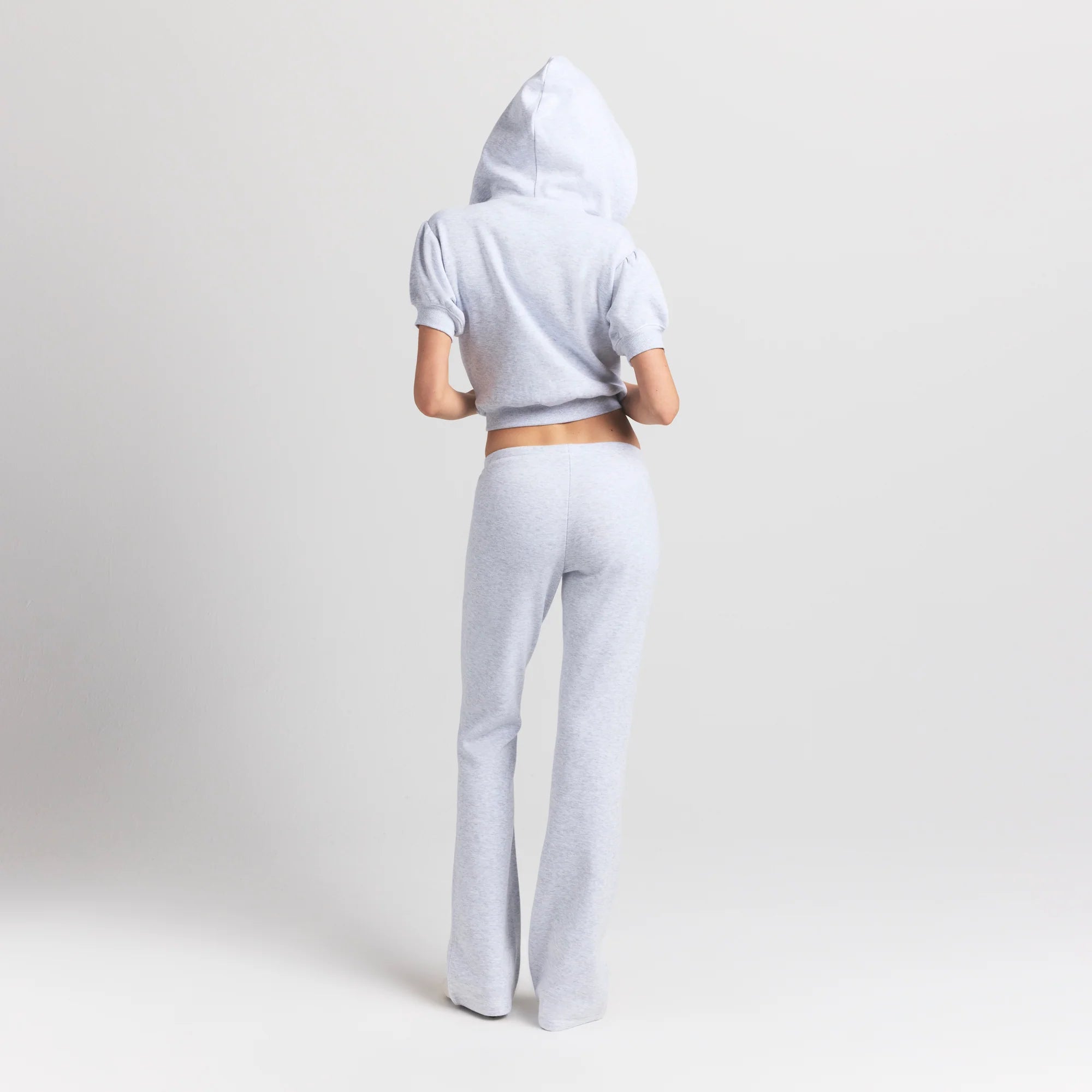 COTTON FLEECE SLIM PANT | LIGHT HEATHER GREY