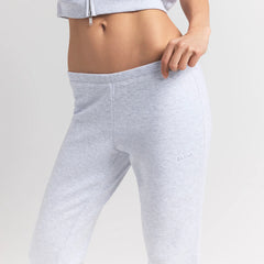 COTTON FLEECE SLIM PANT | LIGHT HEATHER GREY