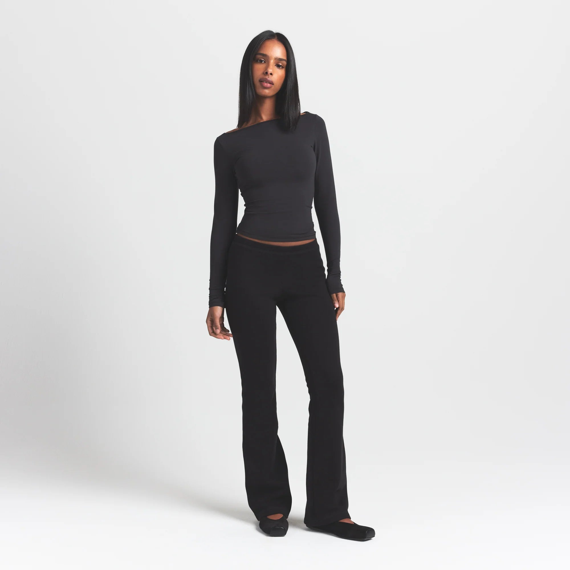 COTTON FLEECE SLIM PANT | ONYX