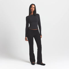 COTTON FLEECE SLIM PANT | ONYX