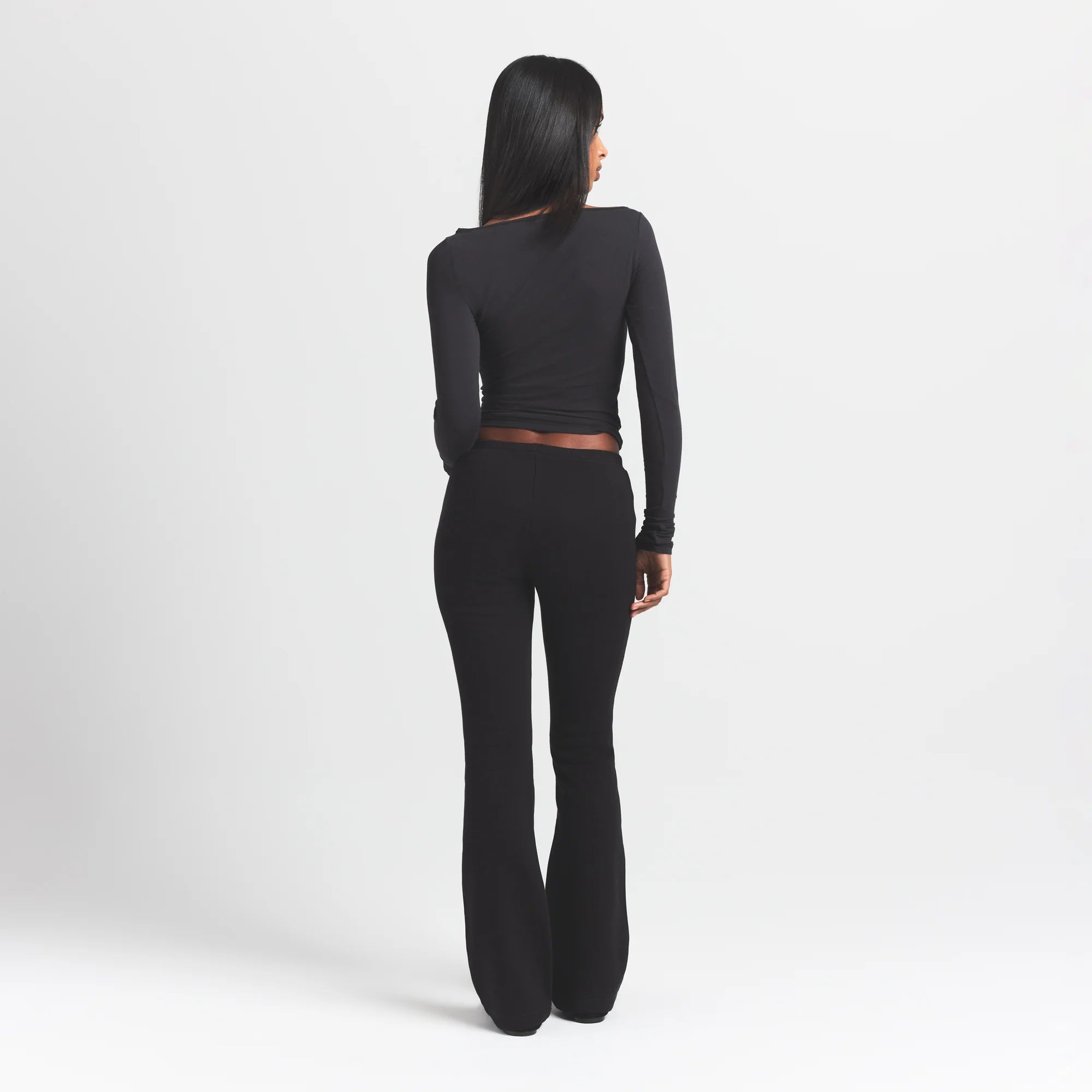 COTTON FLEECE SLIM PANT | ONYX