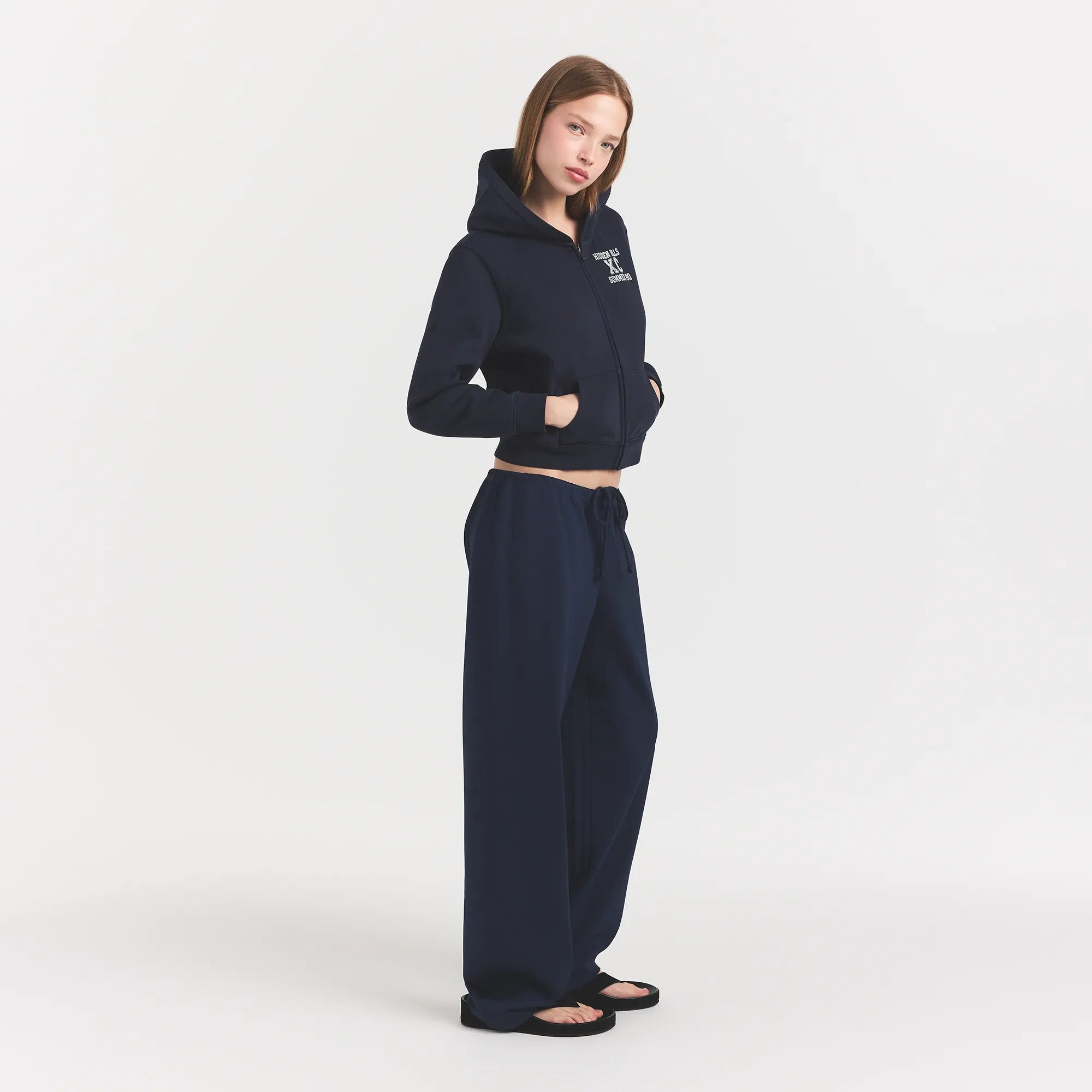 HEAVYWEIGHT CREPE STRAIGHT LEG PANT | NAVY