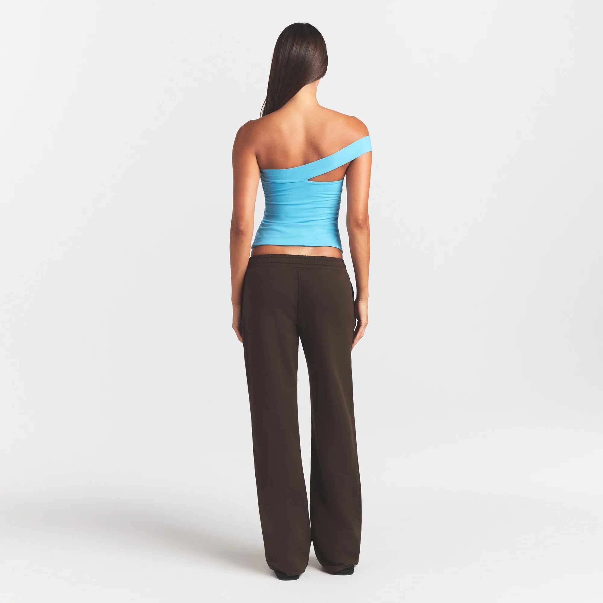 FRENCH TERRY STRAIGHT LEG PANT | ESPRESSO