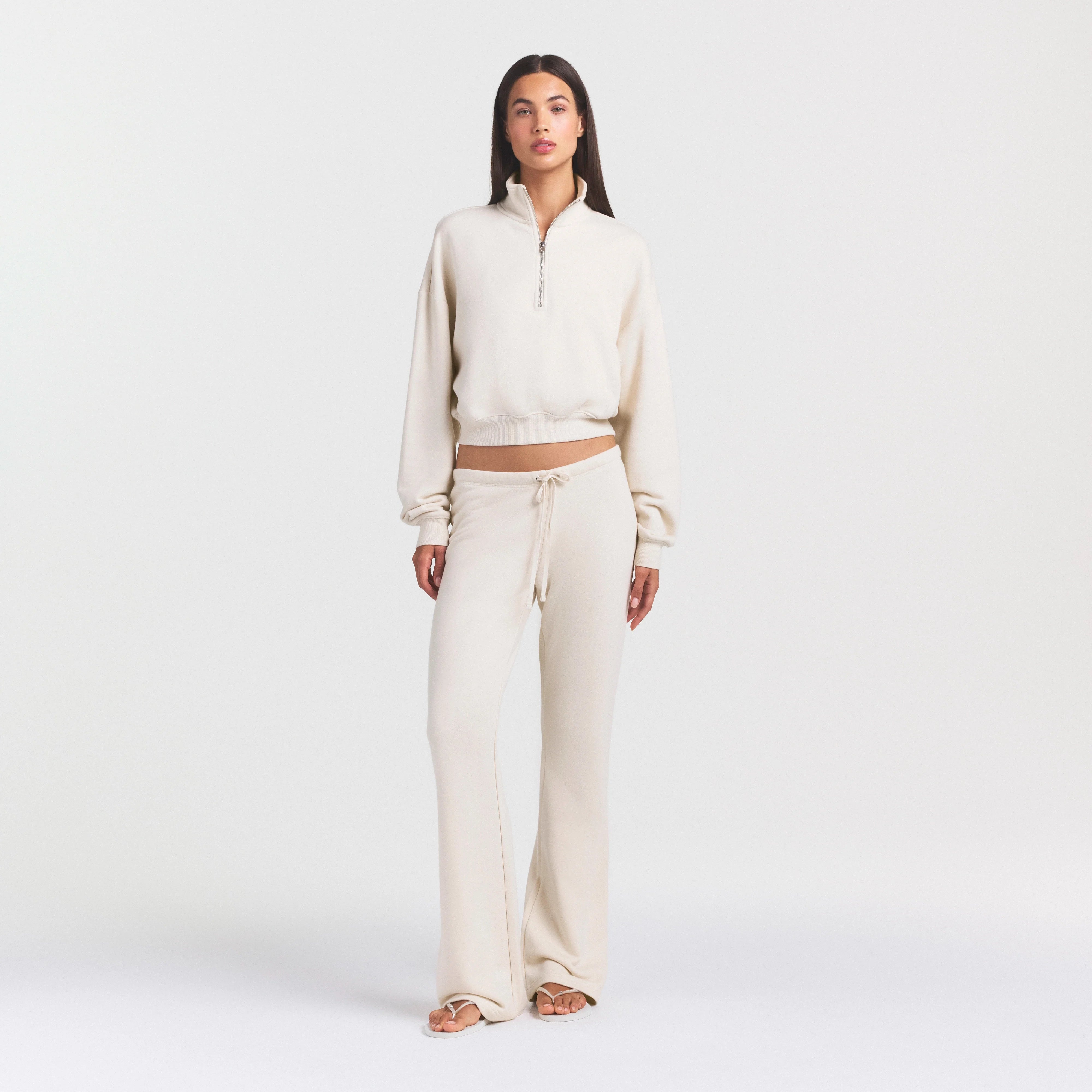DRAPEY FRENCH TERRY STRAIGHT LEG PANT | BUFF