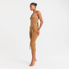 CUPRO JERSEY WRAP CAPRI | ALMOND