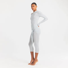 CUPRO JERSEY WRAP CAPRI | PEARL