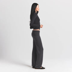 SWEATER KNITS FOLDOVER PANT | ASH