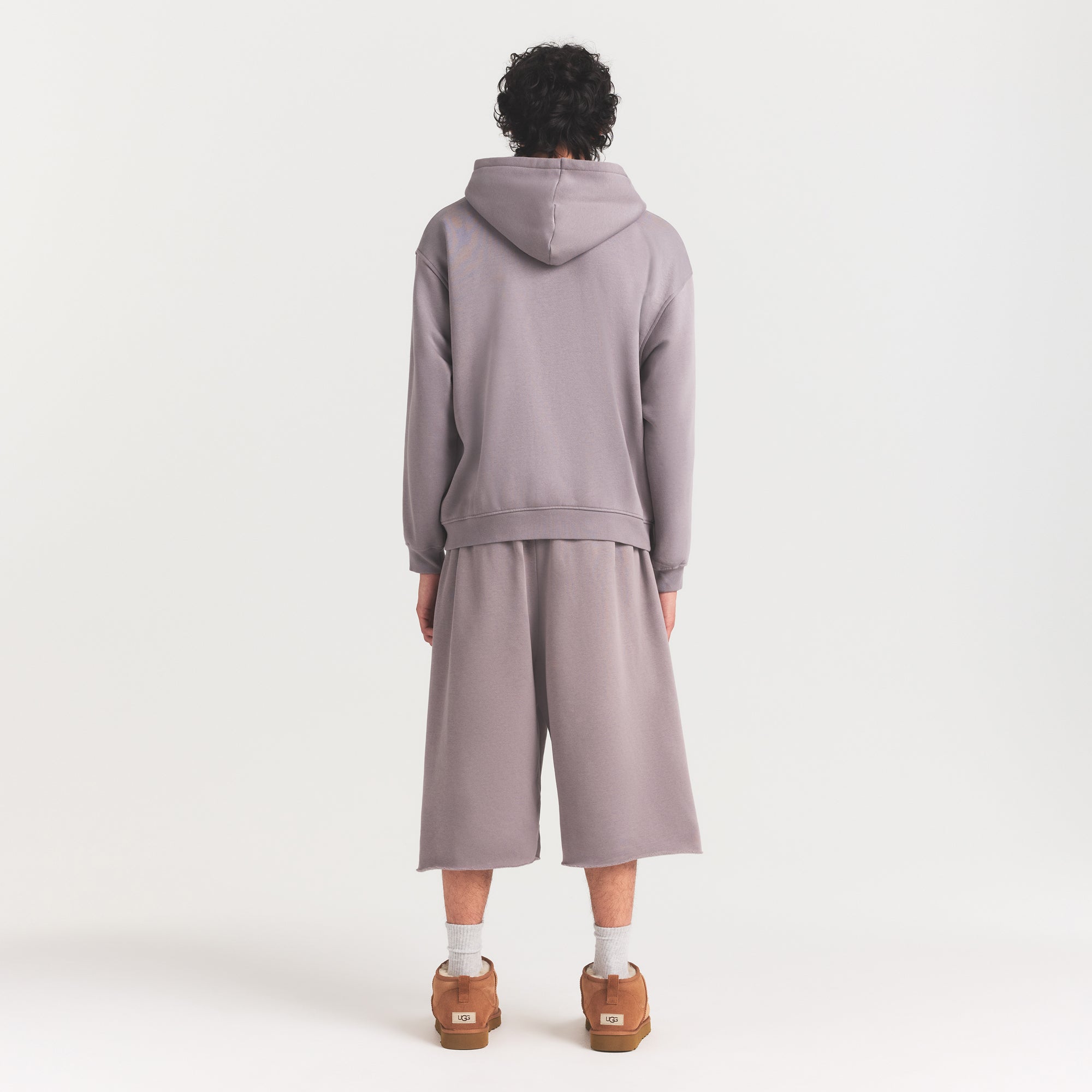 FLEECE LOUNGE MENS RELAXED LONG SHORT | SHADOW