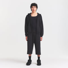 FLEECE LOUNGE MENS RELAXED LONG SHORT | WASHED ONYX