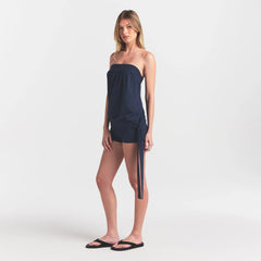 COTTON JERSEY FOLDOVER SHORT | NAVY