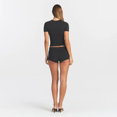 COTTON JERSEY FOLDOVER SHORT | SOOT