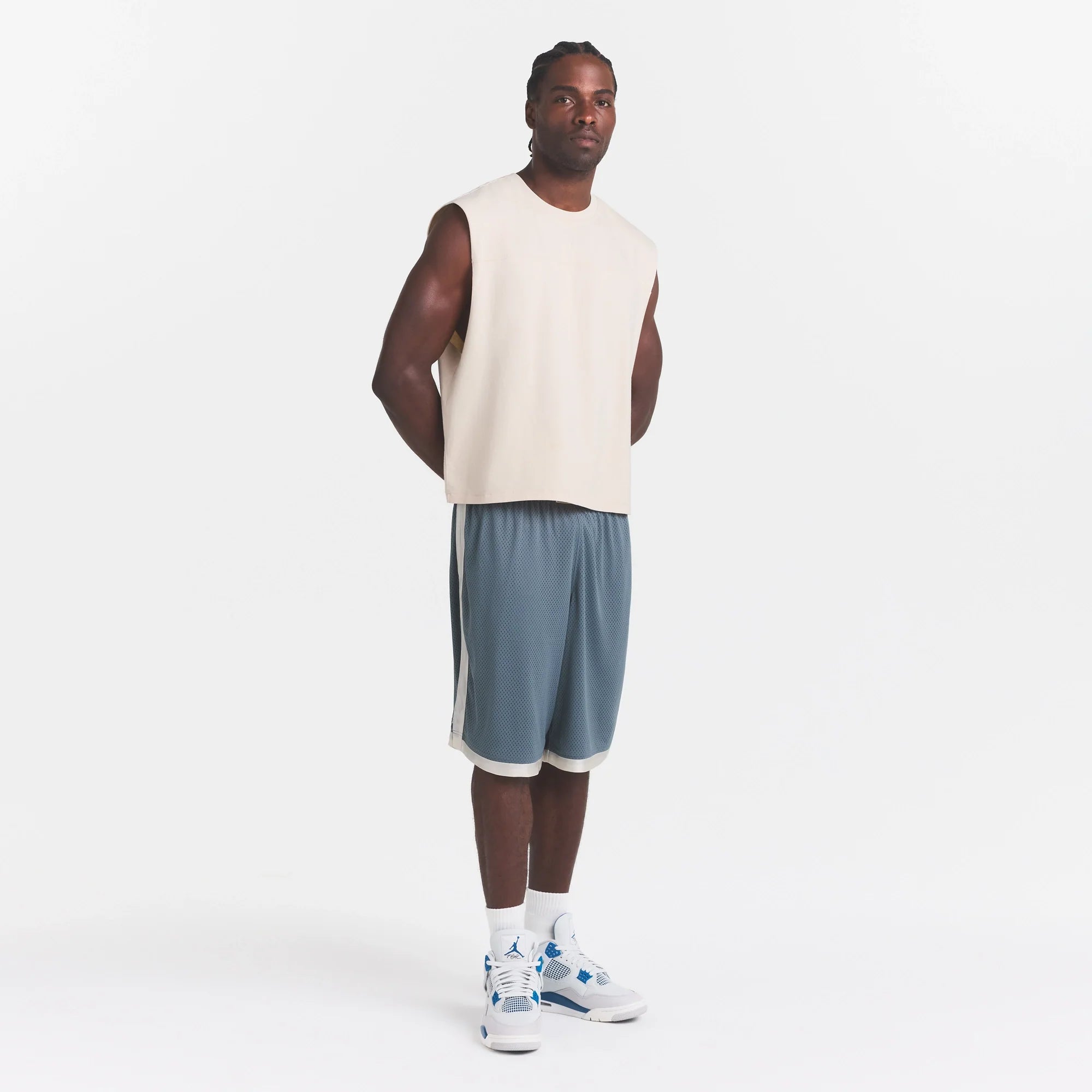 MESH APPAREL MENS LONG SHORT | ZIRCON