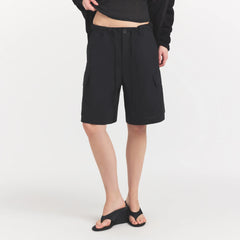 WOVEN COTTON OVERSIZED CARGO SHORT | ONYX