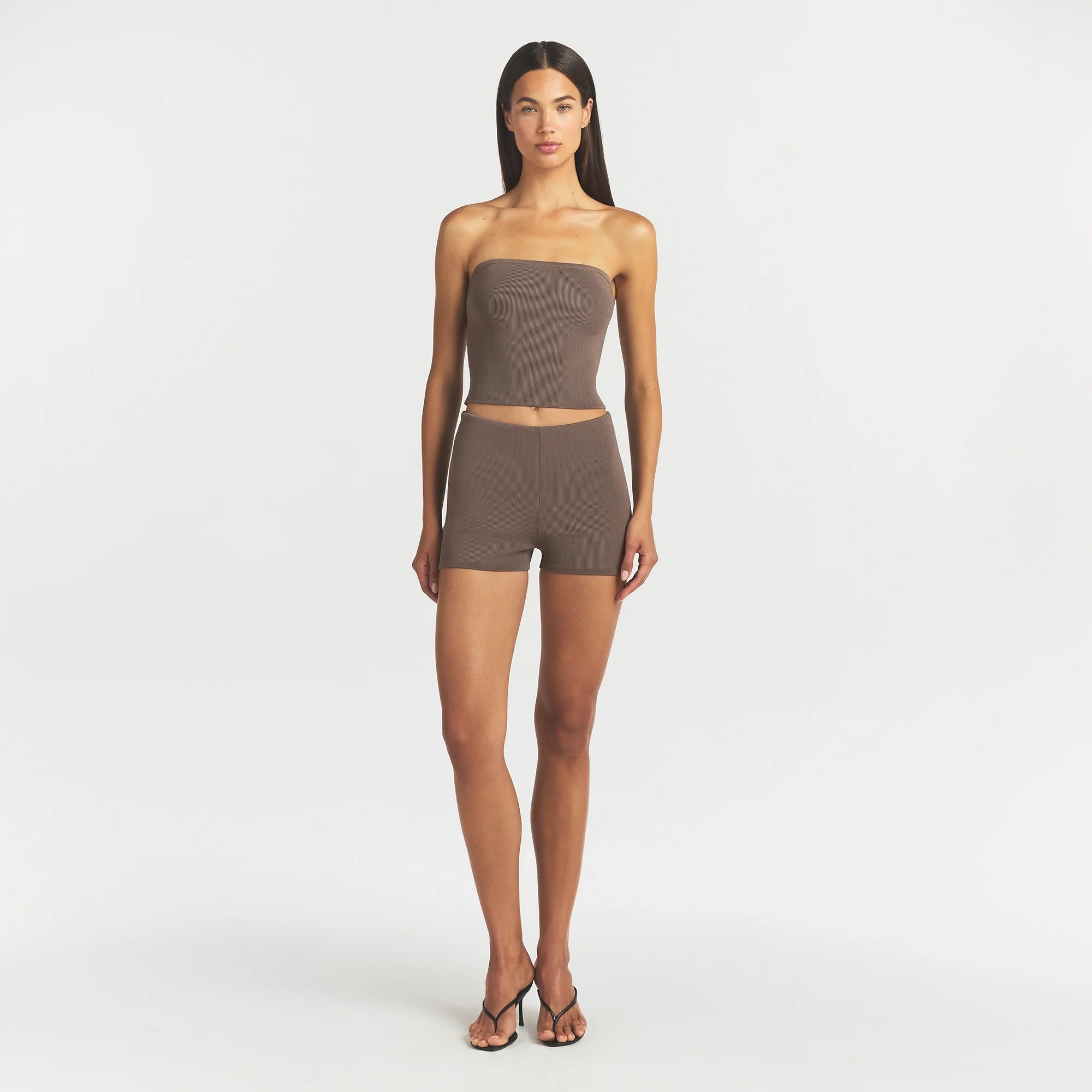 REFINED KNIT HIGH-WAISTED SHORT | AMETHYST